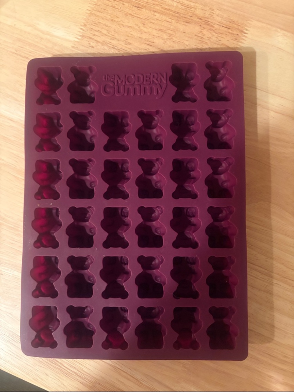 The Modern Gummy Silicone Bear Candy Mold - Deep Plum